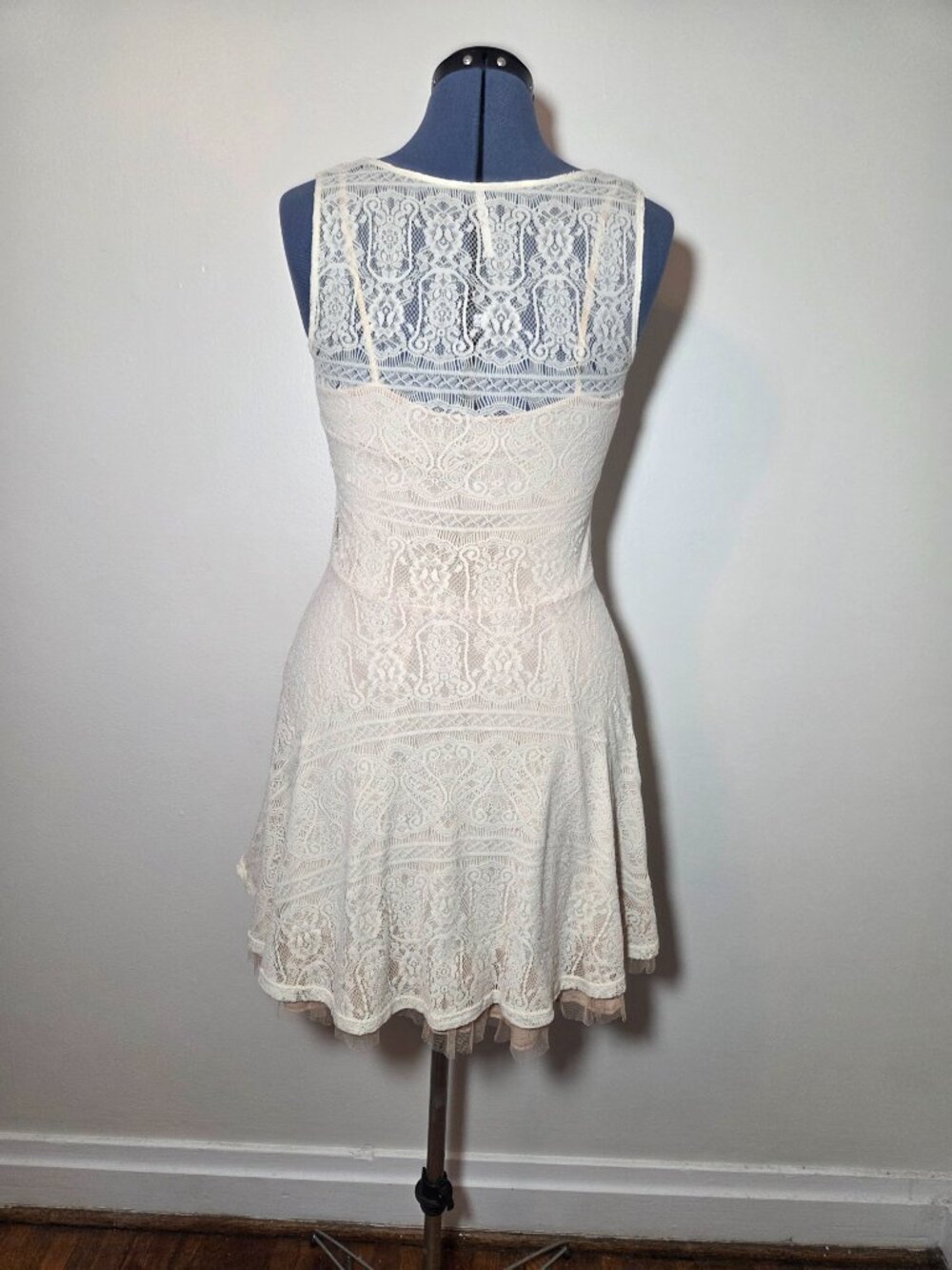 Free People Cream Lace Mini Dress - Picture 2 of 8